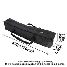 帆布遮阳杆收纳袋、露营帐篷睡袋收纳袋、旅行野餐手提袋 - 黑色 - 查看 3