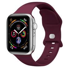 Soft Silicone Sports Watch Band, Compatible With 38 40 41 42 44 45 46 49mm Watches, New Design - Skin-Friendly, Breathable & Sweat-Resistant, Suitable For Series 1 2 3 4 5 6 7 8 9 10 11 SE Ultra - Burgundy - View 9
