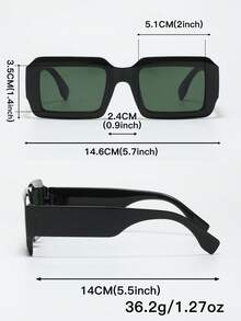 1 pieza Gafas de moda retro con marco cuadrado de colores versátil - Multicolor - Ver 6