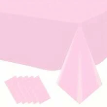 5/8pcs Set - Plastic Tablecloth, Suitable For Rectangular Tables, Light Green Disposable Tablecloth, Waterproof Grayish Green Tablecloth, Suitable For Birthday, Bridal Wedding, Baby Shower, Back To School, Children's Supplies, Backpacks - Multicolor - View 14
