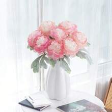 8-Head Artificial Lotus Flower Bouquet, Peony & Rose Nordic Style Centerpiece For Dining Table, Living Room, Bedroom, Wedding, Vase Filler - Multicolor - View 6
