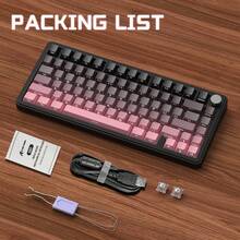 ATTACK SHARK X85 三模式 75% 机械键盘 | 热插拔白玉轴 | 垫片式安装 RGB 背光，带音量旋钮，适用于 Windows/Mac - 查看 9