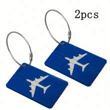5/10pcs Aluminum Luggage Tag, Waterproof Luggage Tag, Minimalist Airplane Pattern Luggage Tag With Stainless Steel Ring, Boarding Pass, Travel ID Card Holder, School Supplies - Multicolor - View 25