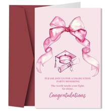 1pc Unique Graduation Invitation Greeting Card With Envelope - Congrats Grad Card, Graduation Party Celebration Card, Graduation Gifts - Perfect Gift For Friends & Family - A - View 6