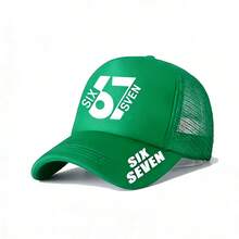 5pcs/2pcs/1PC Fashion Unisex Adjustable Snapback Baseball Cap - Lightweight And Breathable Mesh Hat Featuring '67' Number Print, With An Adjustable Strap For Men And Women - Multicolor - View 9