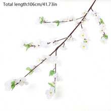 1支仿真樱花，仿真花茎，适用于高花瓶，仿真桃花，仿真梅花，家居室内客厅婚礼装饰，春季家居装饰花卉，美观的房间装饰 - 彩色 - 查看 14