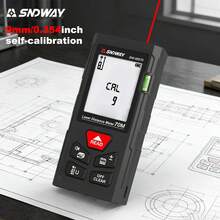 SNDWAY 1pc 50/70/100/120m Laser Distance Meter, Portable Laser Rangefinder With Inch/Feet Unit Switch, Backlit LCD Display For Distance/Area/Volume/Pythagorean Measurement - A - View 3