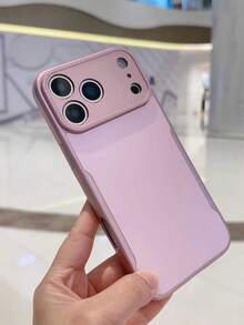 Étui de téléphone rose de luxe compatible avec iPhone 17 Pro Max/17 Pro/17/16 Pro Max/16/16 Pro/15/15 Pro Max/15 Pro/13/14 Pro Max/14 Pro/14 Pro Max, coque rigide, design minimaliste et créatif - Or rose - Voir 10