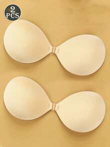 1件/2件装女士隐形自粘式聚拢文胸 – 无肩带无背硅胶提拉文胸，可重复使用，无缝设计，优雅款式，完美搭配婚纱、晚礼服和派对服装 - 彩色 - 查看 25