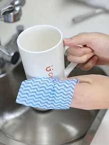 1Roll (50pcs) Reusable Disposable Kitchen Cleaning Cloth, Bathroom Cleaning Cloth, Tearable Cleaning Cloth, Disposable Kitchen And Bathroom Cleaning Towels, Polyester Non-Woven Fabric, Multi-Purpose Square Wet Wipes - Convenient And Effective Utensil And Surface Cleaning Cloth, Stove Cleaning Cloth, Suitable For Home, Kitchen, Dining Room, Bathroom, Room, Car Detail Cleaning, Cleaning Supplies, Cleaning Tools - Striped Cleaning Cloth - View 9