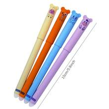 4支可爱动物造型中性笔+4支替换笔芯，0.5毫米笔尖，可擦写，蓝色或黑色墨水可选，笔杆可水洗，非常适合学生日常书写，学生常用办公用品，学校文具。 - 套裝 - 查看 4