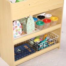 Mesa de Actividades Infantil con 2 Sillas y Papel Rodante Diseño Ergonómico para Niños 3-6 Años Ideal para Arte Manualidades Dibujo Aprendizaje y Lectura Gran Capacidad de Almacenamiento Mesa de Madera 42 L x 23 W Perfecta para Casa o Aula - Amarillo - Ver 4