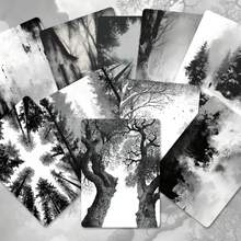 49pcs Solid Color Forest Healing Sticker Pack | Gentle Vinyl Stickers With Elegant Woodland And Atmospheric Landscape Designs | Suitable For Laptops, Water Bottles And Gifts | Perfect For Nature And Art Lovers And Atmosphere Enthusiasts - Rectangle - View 2