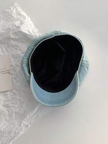 复古牛仔报童帽，贝雷帽，大号八角帽，设计师款，百搭，修脸，艺术家帽，水洗做旧报童帽，休闲装，文艺风，小众复古做旧报童帽 - 彩色 - 查看 5