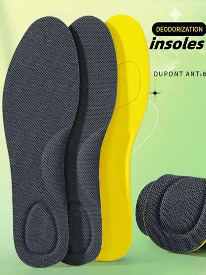 1 Pair Super Comfortable 5D Memory Foam Insoles - Adjustable, Durable, Breathable For Women's Running And Sports - Shock-Absorbing, Arch Support, Odor-Resistant, Moisture-Wicking