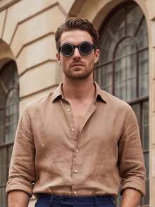 Moemton 男士奢华太阳镜，高端防眩光驾驶及阅读眼镜 - 銀色 - 查看 2