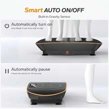 MERACH Vibration Plate, Whole Body Workout Powerful Quiet Vibration Plate Exercise Machine For Weight Loss And Shaping, Auto Or Manual Speed Control, Built-In Bluetooth Speaker - UK Plug(220-240V) - View 5
