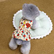 宠物服装、狗狗服装、猫咪连衣裙、宠物背带、动物服装、水果印花连衣裙、春夏新品系列 - 黃色 - 查看 12