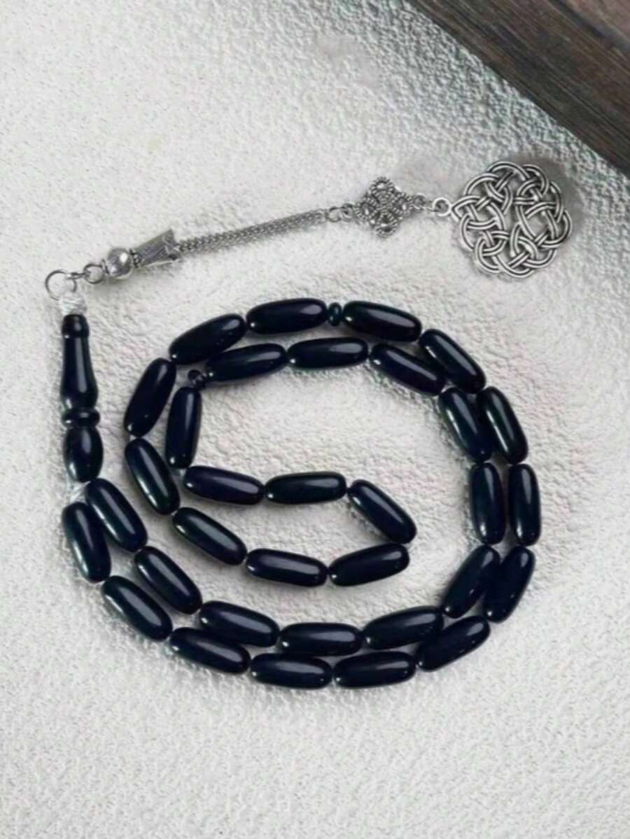 1pc 33 Beads Acrylic Ramadan Prayer Beads, Unisex - Multicolor - View 1