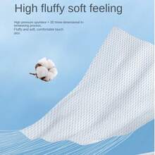 100pcs/64pcs Disposable Cotton Soft Facial Cleansing Wipes, Thick & Large, Dry & Wet Dual-Use, Skin-Friendly, Makeup Remover & Face Washing Towelettes For Salon - Face Towel - View 3