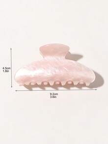 2pcs/Set Minimalist Elegant Vintage Half Circle Hair Claw, Warm Beige And Pink Marble Pattern, Sweet For Tea Party Decoration Claw Clips Hair Clips Hair Jaw Clip Hair Clamps Hair Clutch Hair Catcher Clip, School Stuff, College Fall Winter Hair Accessories For Women For Vacation Outfits Woman - Nhiều màu - Xem 3