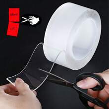 5M/10M Transparent Double-Sided Tape, Waterproof Nano Adhesive Tape, Reusable, Seamless And Durable, Suitable For Home, Kitchen, Office And Car, Essential Household Item - Multicolor - View 4