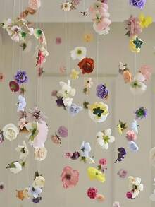 30pcs/Set Colorful Flower Garland With Fishing Line, Handmade DIY Decor For Home, Wedding, Mall, Outdoor, Entrance, Curtain, Creating Romantic Ambiance - Multicolor - View 8