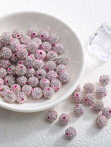 20pcs/Pack Ceramic Rhinestone Ball Handmade Bead DIY Bracelet Necklace Jewelry Accessories - 20 Diamond-filled Clay Beads - View 40