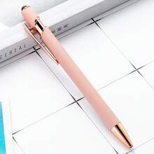 Customized Text/Logo Aluminum Barrel Ballpoint Pen, Metal Medium Ballpoint Pen With Push Button - Multicolor - View 27