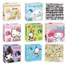 63 Pcs Sanrio Kuromi & Hello Kitty Stickers, Waterproof Cute Cartoon Decals With High Aesthetic Appeal For DIY Journaling - Multicolor - View 1