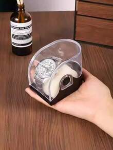 透明手表展示盒带盖，防尘水晶手链项链珠宝收纳盒，手表柜台展示盒 - 彩色 - 查看 3