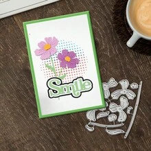 Creative Flower Dies, DIY Scrapbooking Album And Embossing Stencil, Greeting Card Making Tool, Card Paper Cutting Crafts ,Gift Card Making Template Die Cuts. - Silver - View 5