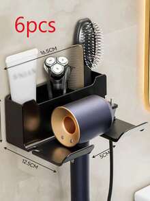 Blow Dryer Holder Rack, Bathroom Wall Mount Hairdryer Stand, No Drilling Required Storage Organizer - Multicolor - View 15