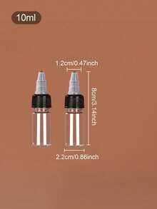 1pc/2pcs/3pcs 10ml/20ml/30ml/50ml/60ml/100ml Essential Oil Refillable Dropper Bottles, Squeeze Dropper Bottles, Clear Pointed Tip Dispenser Bottles - Clear - View 19