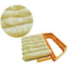Cepillo limpiador de persianas, limpiador de polvo de persianas, mini cepillo de limpieza lavable y extraíble para acondicionadores de aire de ventana con 7 láminas, herramientas de limpieza doméstica y de cocina, para toldos, revestimientos, vinilo, automóvil, ventilador - A - Ver 6