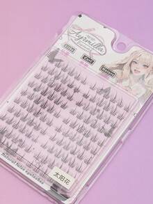 Ayrmilla 120pcs Natural Faux Mink Lashes, 8-13mm Mixed Length Set, Sunflower Style DIY Eyelash Extension Cluster Lashes, Reusable Makeup Tool, Essential For Beginners, Black Transparent Base, Invisible Natural False Eyelashes - C - View 6