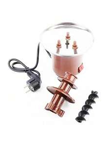 Mini Fuente de Chocolate Eléctrica con Sistema de Calentamiento | Ideal para Fondue Caliente - Marrón - Ver 4