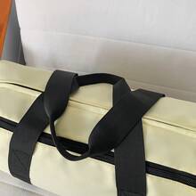 圆筒形尼龙旅行包，带肩带，适合健身和旅行 - 彩色 - 查看 6