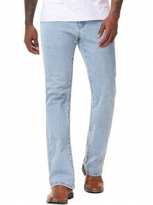 Men's Vintage Jeans Bell Bottom Pants Retro 70s Comfortable Stretch Fit For Disco Party - Rửa nhẹ - Xem 9