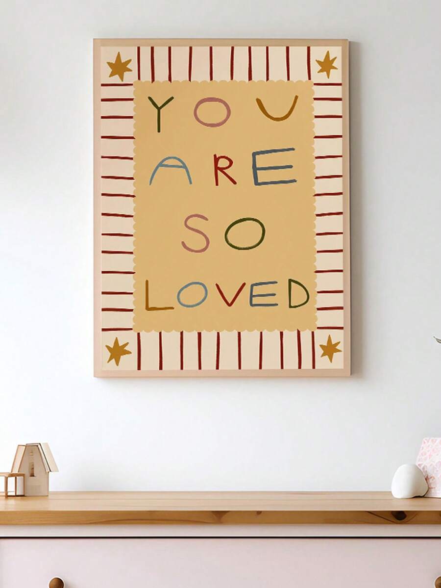 1pc Children's Room Decor Hand-Painted Colorful Poster, Theme 