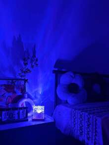 1pc Water Wave Northern Lights Atmosphere Lamp, 16 Color Changing, Touch & Remote Control, Creates Romantic & Cozy Ambiance, RGB Mood Night Light, Suitable For Office, Bar Or Home Decor, USB Powered Desk Lamp, Perfect Romantic Gift For Christmas, Birthday, Valentine's Day - Multicolor - View 4