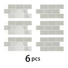 WoStick 6pcs Removable & Reusable 3D Self-Adhesive Tile Stickers, Suitable For Kitchen, Bathroom, Home Decor - Train Series - View 17