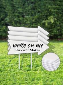 6 biển báo mũi tên bằng nhựa trơn có chân đế - Chống gió và bền chắc, thích hợp cho tiệc ngoài trời, đám cưới, hướng dẫn đỗ xe, trang trí ngày lễ đa năng, không cần nguồn điện, thiết kế tối giản, xây dựng, lập kế hoạch sự kiện, biển báo mũi tên màu trắng, biển chỉ dẫn, biển cấm đỗ xe trong đám cưới (Bộ 1/3/6 chiếc) - A - Xem 2