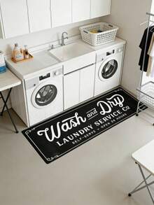 Delivery In 5-7 Days,1pc Anti-Slip And Oil-Proof Floor Mat, Soft, Waterproof, Machine Washable And Stain Resistant, For Kitchen, Living Room, Laundry Room And Bathroom Decoration - A - Xem 4