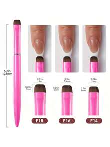 3-In-1 French Nail Brush, Multi-Functional Pointed Tip Precise Nail Art Brush - Multicolor - View 3