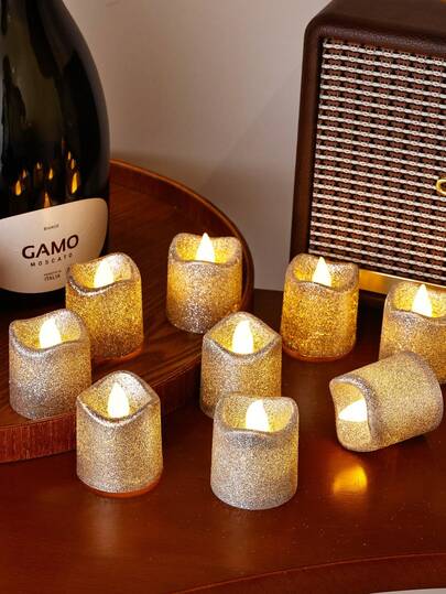 24 chiếc đèn nến LED hình dáng chân thực, thích hợp cho tiệc sinh nhật, cầu hôn, đám cưới, ngày Valentine, Halloween, Lễ Tạ ơn, trang trí Giáng sinh, đèn ngủ để bàn