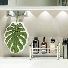2 piezas Toallas de cocina/baño con forma de hoja, con diseño de gancho colgante, hechas de material absorbente. Adecuado para baño, comedor y cocina. Regalo ideal para amigos, familiares o parejas en ocasiones como Halloween y Navidad. - Multicolor - Ver 2
