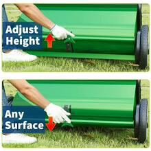 GOCAPTAIN 21 Inch Push Lawn Sweeper, Leaf & Grass Collector, Heavy-Duty Steel Frame, 4 Enhanced Spinning Brushes, Strong Rubber Wheels & Heavy Duty Thickened Steel Durable To Use With Large 3.5 Cu.Ft Hopper Bag - Xanh lá cây + Đen - Xem 3