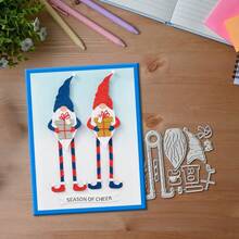 Creative Santa Claus And Gifts Dies, DIY Scrapbooking Album And Embossing Stencil, Greeting Card Making Tool, Card Paper Cutting Crafts ,Gift Card Making Template Die Cuts. - Silver - View 3