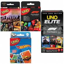 Mattel Mattel 美泰UNO F1卡牌游戏，适合家庭、旅行和户外露营，卡牌印有F1赛车世界图案。 - 彩色 - 查看 1